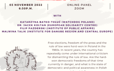 03.11.2022 – Demokratie in Gefahr?! – Rechtsstaatliche und Zivilgesellschaftliche Entwicklungen in Polen